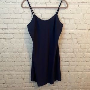 Silk dark blue dress